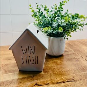 Rae Dunn Ceramic 'Wine Stash' House Canister - White